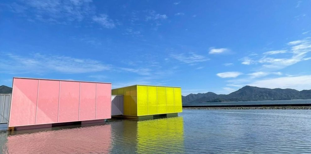 Shimose Art Museum Container in the water Otake Hiroshima