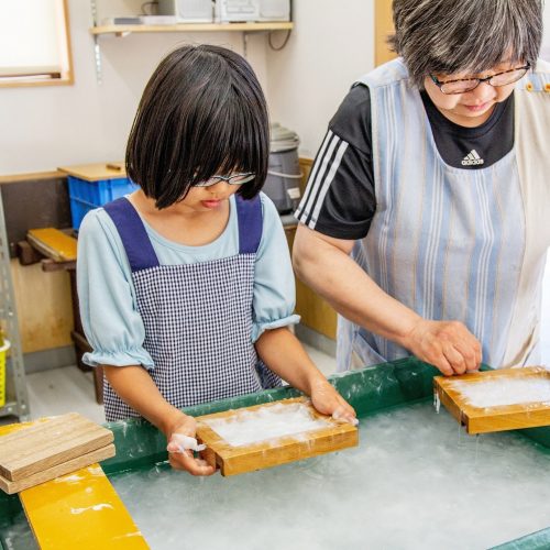Otake handmade washi paper making experience
