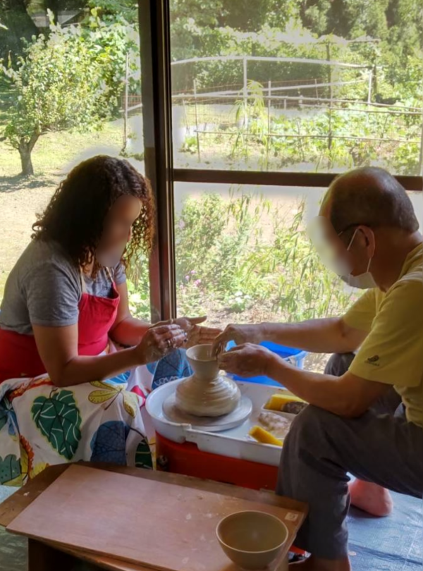 Participants doing pottery image 1